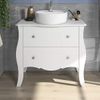 Gabinete para Banheiro 2 Gavetas sem Cuba Viena P&C Artemobili Branco/Garapa