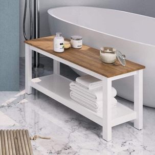 Mesa de Apoio Florida Artemobili Branco/Garapa