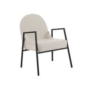 Poltrona Ramone com Tecido Linho - Bege