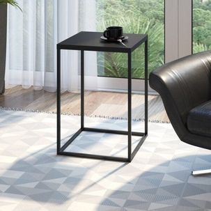 Mesa Lateral Cube Grande Linha complementos Preto