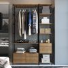 Guarda-Roupa Closet Industrial 2 Módulos 5 Gavetas Vermont/Preto