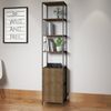 Estante para Livros Multiuso Industrial 1 Porta 5 Prateleiras Steel Quadra Vermont/Preto