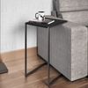 Mesa Lateral Industrial Linha Complementos Preto/Preto