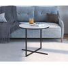 Mesa Lateral Volpi Media Artesano Branco/ Preto