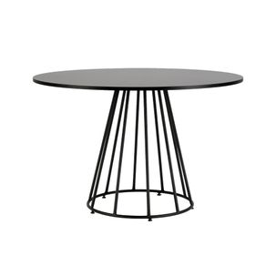 Mesa de Jantar Redonda Industrial Vicking 110 cm - Preto