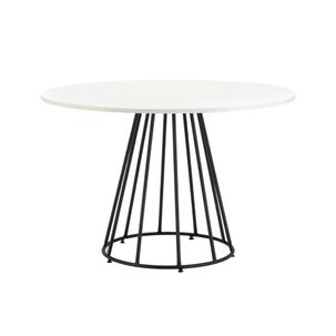 Mesa de Jantar Redonda Industrial Vicking 120 cm - Branco