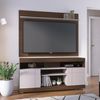 Rack com Painel para TV até 55 Polegadas 2 Portas Yara Maia Nogueira Real/Off White