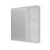 Espelheira Para Banheiro 1 Porta 3 Prateleiras Treviso Branco