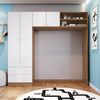 Guarda-Roupas Infantil Ponte 4 Portas 2 Gavetas Aconchego Nogal com Branco
