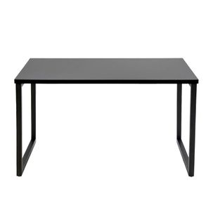 Mesa de Jantar Retangular Industrial 130 cm - Preto