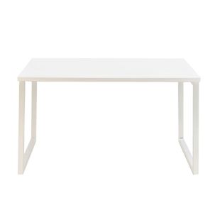 Mesa de Jantar Retangular Industrial 130 cm - Branco