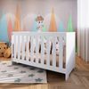 Berço 3 em 1 Branco 133x64,8cm com Colchão Aconchego Branco