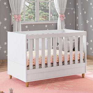 Berço Mini Cama Retrô Milka 70 Móveis Estrela Branco