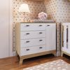 Cômoda Infantil 4 Gavetas e 1 Porta Linha Favo de Mel Itapuã/Branco