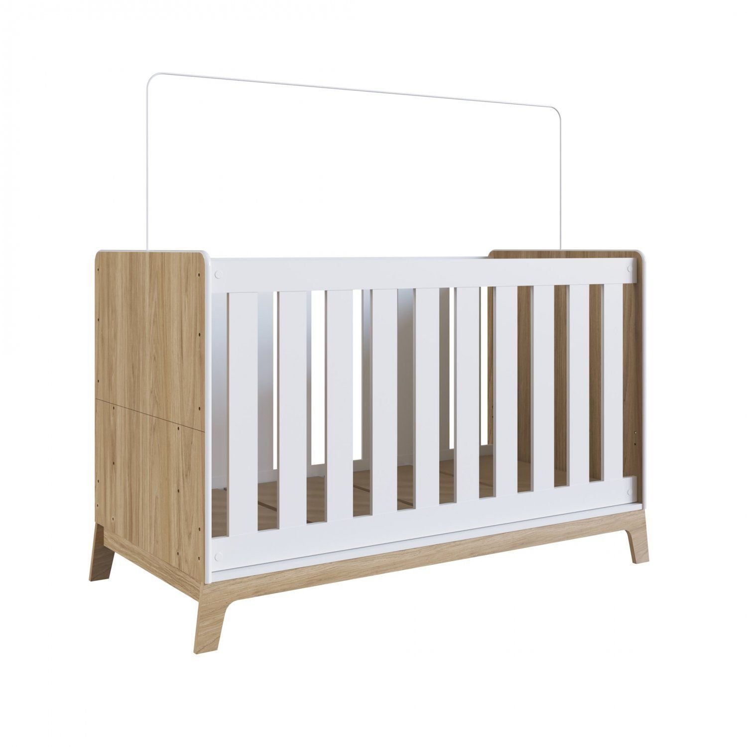 Encontraproduto.com.br - Berço Colchão Linha Favo Mel Completa Móveis Itapuã Branco