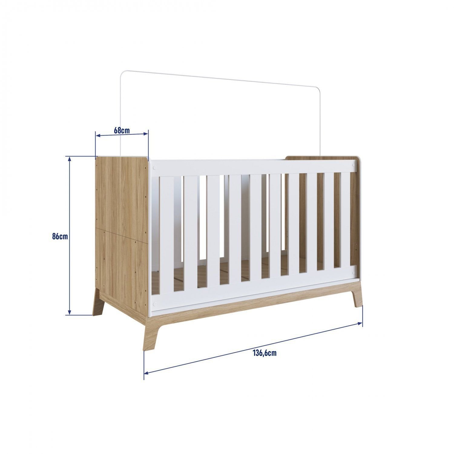 Encontraproduto.com.br - Berço Colchão Linha Favo Mel Completa Móveis Itapuã Branco
