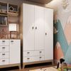 Guarda-Roupas Infantil 03 Portas e 02 Gavetas Linha Favo de Mel Itapuã Com Branco