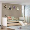 Bicama Solteiro Infantil Garden com Kit Escadinha e Escorregador Casatema Natural/Branco