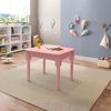 Mesa Infantil Mariah Madeira Maciça e Laca Casatema Rosa Bebê