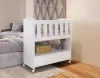 Mini Berço 2 Gavetas com Colchão Moisés Branco