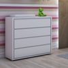 Cômoda Infantil 4 Gavetas 91,2cm Sol e Mar Divicar Branco