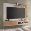 Painel para TV até 65 Polegadas Ripado LED Tocantins Off White/Freijó