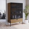 Cristaleira Industrial 2 Portas 1 Gaveta 93cm York Vermont/Preto