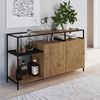 Buffet Aparador Industrial 135cm 2 Portas York Vermont/Preto