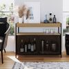Buffet Aparador Industrial 100cm 2 Portas York Hanover/Preto