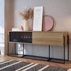 Buffet Aparador Industrial 2 Portas 188cm York Hanover/Preto