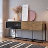 Buffet Aparador Industrial 2 Portas 188cm York Vermont/Preto