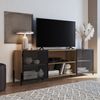 Rack Industrial para TV até 70 Polegadas 180cm 2 Portas 2 Nichos York Hanover/Preto