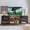 Rack para TV até 70 Polegadas Retrô com Pés Industrial 2 Portas 2 Nichos York Vermont/Preto