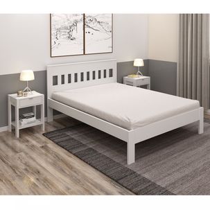 Cama de Casal Clássica 196x146,7cm em MDP Branco