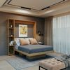 Cama Articulada de Casal com 4 Prateleiras e 2 Nichos CM8014 Amendoa
