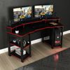 Mesa Gamer Me4167 Preto/Vermelho
