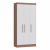 Guarda Roupa Modulado 3 Portas 2 Gavetas Infinity Macadâmia/Branco Line