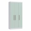 Guarda Roupa Modulado 3 Portas 2 Gavetas Infinity Branco Line/Pistache Line