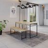 Conjunto Mesa de Jantar com 1 Banco Estilo Industrial Active Yescasa Carvalho