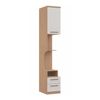 Módulo Mesa de Cabeceira 1 Porta 2 Gavetas Elegance Móveis Castro Angelin/Blanc