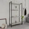 Estante para Livros Industrial Aço Multiuso 4 Prateleiras 146cmx80cm Active Yescasa Snow