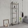 Estante para Livros Industrial Aço Multiuso 5 Prateleiras 187cmx60cm Active Yescasa Snow