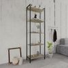 Estante para Livros Industrial Aço Multiuso 5 Prateleiras 187cmx60cm Active Yescasa Carvalho