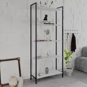 Estante para Livros Industrial Aço Multiuso 5 Prateleiras 187cmx80cm Active Yescasa Branco Chess