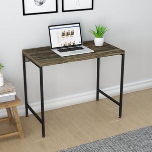 Escrivaninha Estilo Industrial 90cm Active Yescasa Carvalho Dark