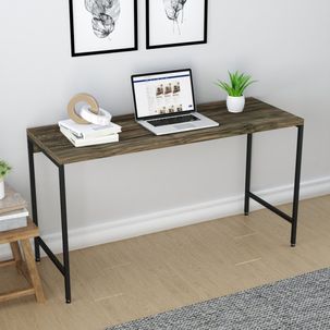 Escrivaninha Estilo Industrial 135cm Active Yescasa Carvalho Dark