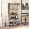 Estante para Livros Industrial 187cmx80cm 5 Prateleiras Kuadra Carvalho
