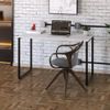 Mesa para Escritório Office Estilo Industrial 120cm Kuadra Branco Chess