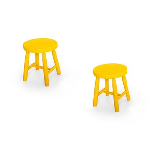 Kit 2 Banquetas Infantil Espanha - Amarelo