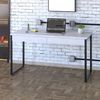 Mesa para Escritório 135cm 2 Gavetas Kuadra Branco Chess